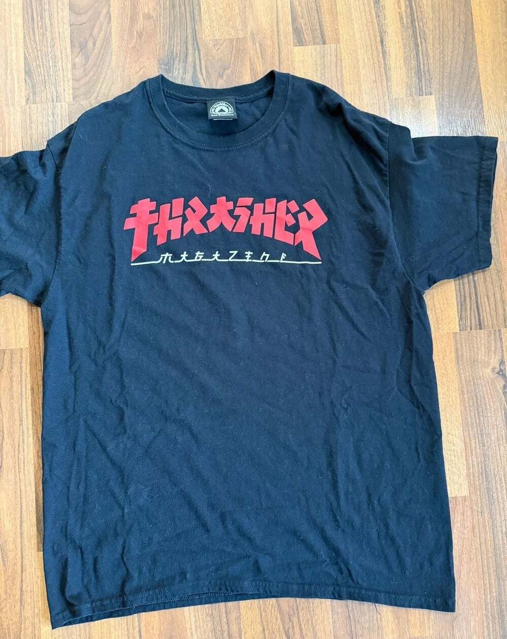 Thrasher Japanese Script T-Shirt Size L Black Red